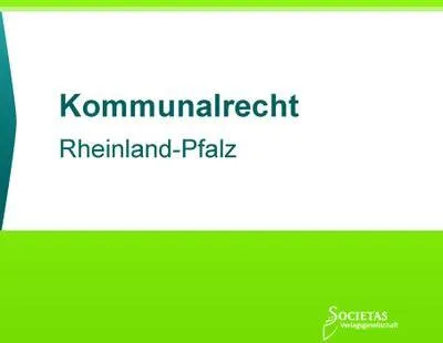 Produktbild von Kommunalrecht Rheinland-Pfalz