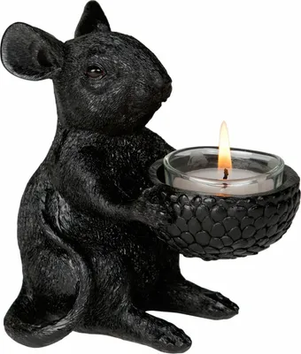 Zdjęcie produktu dla 2 x czarna podstawka na tealight - 13 x 8 x 13 cm