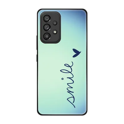 Produktbild von König Design Hülle kompatibel mit Samsung Galaxy A53 5G Kunststoff Soft Handyhülle - Handy Case Smile Blau