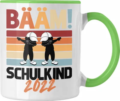 Produktbild von Trendation - Einschulung Jungs Geschenk für Schultüte Füllung Tasse Schulstart 1. Schultag Schuleinführung Schulanfang Geschenkidee Schulkind Junge (Grün)