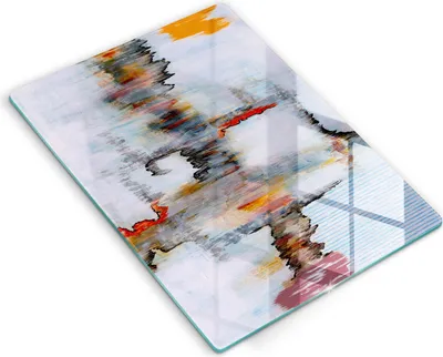 Produktbild von Abdeckung Glas - Küchenabdeckung - 40x52 cm - Abdeckplatte - Abstraktionsfarben