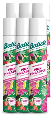 Imagen del producto de 6 champús secos Batiste Pink Pineapple, 200 ml cada uno, pack de 6 unidades