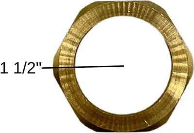 Produktbild von Überwurfmutter 1 1/2" Messing flachdichtend Solarindustrie Heizungstechnik