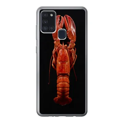 Produktbild von MuchoWow® Handyhülle Schutzhülle Hülle für Samsung Galaxy A21s Krebs - Rot - Porträt Silikon Softcase Handy Hülle - Hartschale