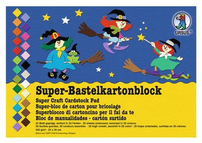 Produktbild von Fotokarton für Bastelarbeiten und Gestaltung, Super-Bastelblock mit 25 Blatt