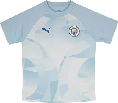Produktbild von Puma Manchester City Fc 23/24 Vor Dem Spiel Junior-kurzarm-t-shirt Blau 9-10 Years Blau 9-10 Years