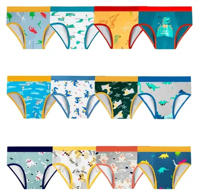 Productafbeelding van Peuterondergoed 12 Pack - Jongens Slips - Zacht Katoen - Cartoonstijl - Ademend - Maten 1-9 jaar - Jongensondergoed