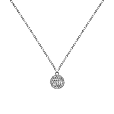 Produktbild von Stilvolle Stahlkette mit glitzerndem Kugel-Pavé  DW00400655