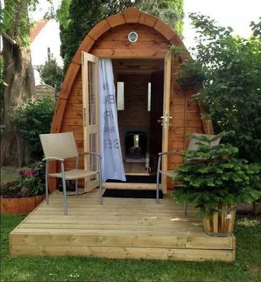 Obrázek produktu pro Zahradní sauna, dřevěná sauna, sauna z masivního dřeva, sauna z přírodního dřeva, venkovní sauna