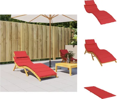 Produktbild von vidaXL Sonnenliegen-Auflage Rot 186x58x3 cm Oxford-Gewebe -  Sitzpolster