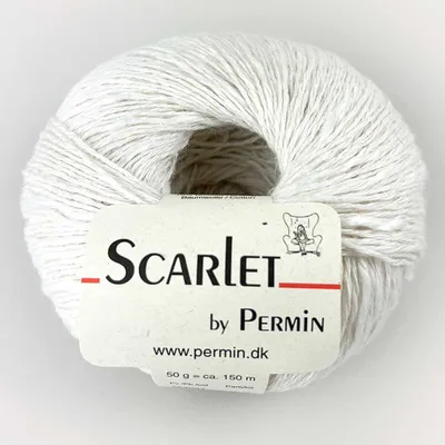 Immagine prodotto di Scarlet by Permin – Filato estivo sostenibile in lino, cotone ed ECOVERO™ (03 bianco)