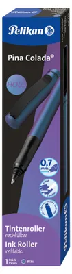 Productafbeelding van Pelikan 300010125 Pelikan Pina Colada Holo Tintenroller Metallic-Blau 0,7 mm, Schreibfarbe: blau, 1 St.
