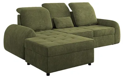 Produktbild von MIRJAN24 Ecksofa Soreno, Wohnzimmer Eckcouch mit Bettkasten und Schlaffunktion, L-Form (Farbe: Margo 227.11, Seite: Links), KI-generiertes Bild