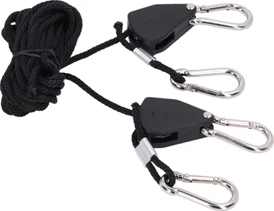 Image de 2PCS 1/8in Grow Light Rope Hanger Adjustable Heavy Duty Rope Clip Hanger High Strength Rope Hanger