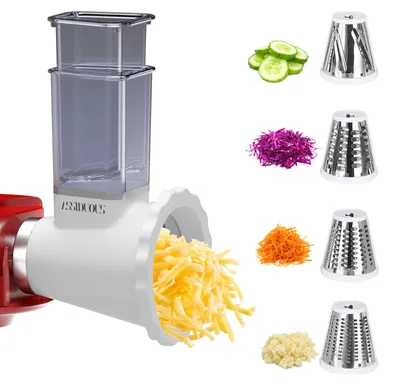 Produktbild von Gemüseschneider Zubehör Edelstahl Schneider Gemüsehobel Aufsatz Slicer Shredder