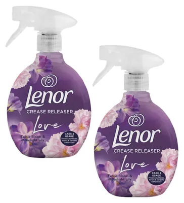 Produktbild von 2 x Lenor Crease Releaser Exotische Blüten je 500ml Entfernt Falten