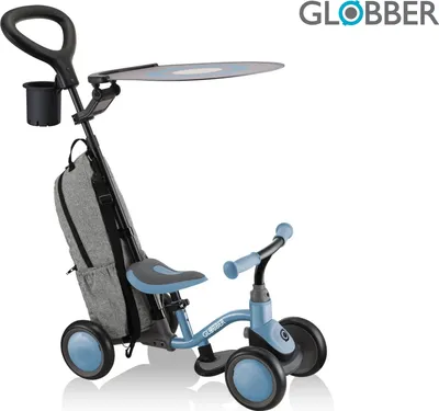 Immagine prodotto di Globber 3in1 Deluxe - Bicicletta di apprendimento 3in1 Deluxe - Blu cenere