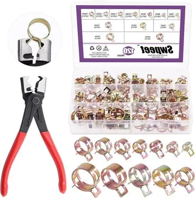 Produktbild von Famanu Schlauchschellen-Set 121 Stück 7-22 mm - mit Zange für Silikonschläuche
