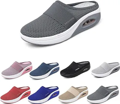 Produktbild von Damen Orthopädische Sneaker mit Luftpolster: Bequeme, Atmungsaktive Mesh-Freizeitschuhe, Leichte Gehschuhe für Diabetiker, Sandalen und Turnschuhe mit Fußbett