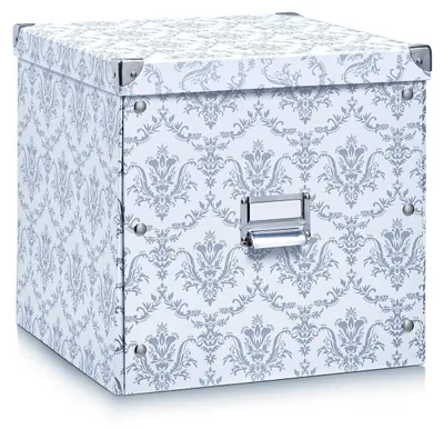 Aufbewahrungsbox Karton Vintage Weiß 33,5x33x32 cm