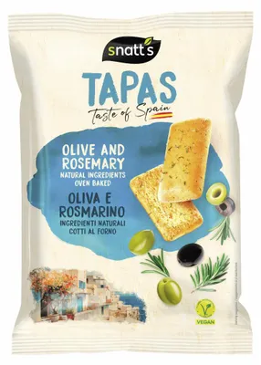 Snatt's Tapas Olive und Rosmarin gebackener Brotsnack Packung 120g