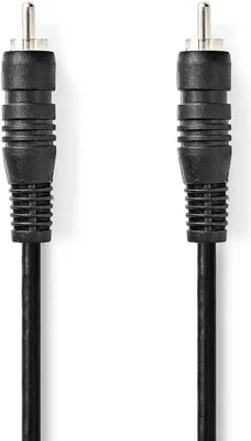 Produktbild von Nedis Digital-Audio-Kabel - RCA - RCA - Vernickelt - 2.00 m - Rund - PVC - Schwarz - Box
