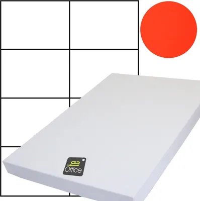 Produktbild von 200 Stück farbige Haftetiketten rot 105x74