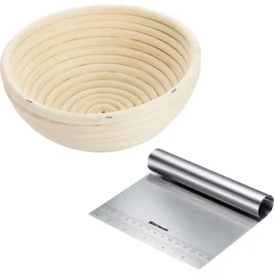 Image de Solidchoice - Ensemble de panier à gâteau et de raclette à pâte, idéal pour la pâtisserie et la boulangerie