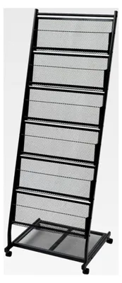 Produktbild von Zeitschriftenständer, 47,5 x 43 x 133 cm, Schwarz, A4