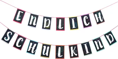Produktbild von Oblique Unique Schuleinführung Girlande Endlich Schulkind Banner Hänge Deko Schulanfang Einschulung Jungs Mädchen