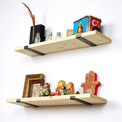 Produktbild von Skye Decor, LAM008,Wandregal, Schwarz,Eiche, 100% Fichteholz