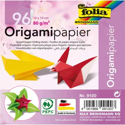 Image de folia Origami-Faltbl„tter, 100 x 100 mm, farbig sortiert