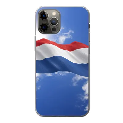 Produktbild von MuchoWow® Handyhülle Schutzhülle Hülle für iPhone 13 Pro Die Flagge der Niederlande weht am Himmel Silikon Softcase Handy Hülle - Handy-Tasche