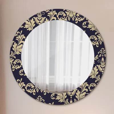 Produktbild von Spiegel - Mirror zum Wandspiegel Schlafzimmer – Schminkspiegel- Blätter- Ø60cm
