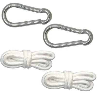 Produktbild von Hängematten Befestigung bis 160kg - mit Karabiner und Seilen