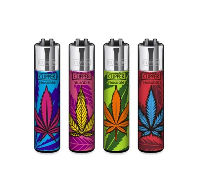 Produktbild von Clipper Feuerzeug 4er Set Micro Fresh Weed