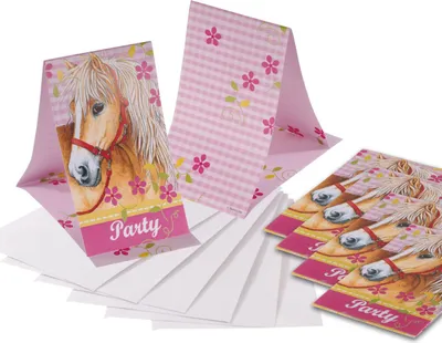 Produktbild von amscan 551266 Einladung Party "Pferd" - 6 Stück