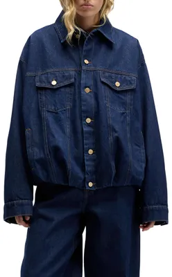 Produktbild von 7 For All Mankind Damen Jeansjacke im Used-Look, Indigo-Farbe, Dunkelblau, Größe L