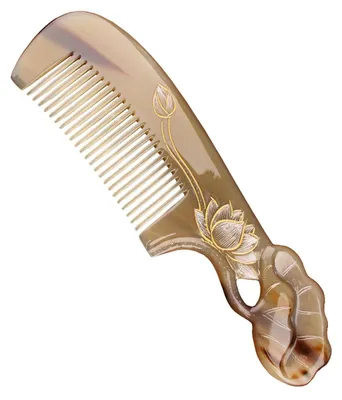 Image de Peigne en corne de yak, fabriqué à la main, pour les cheveux et la barbe