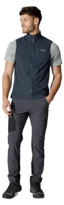Zdjęcie produktu dla Kamizelka trekkingowa softshell męska Rab Borealis ciemnoszara M