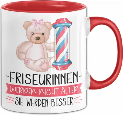 Produktbild von Friseurinnen Werden Nicht Älter Sie Werden Besser Friseurin Geschenk Tasse Lustiger Spruch (Rot)