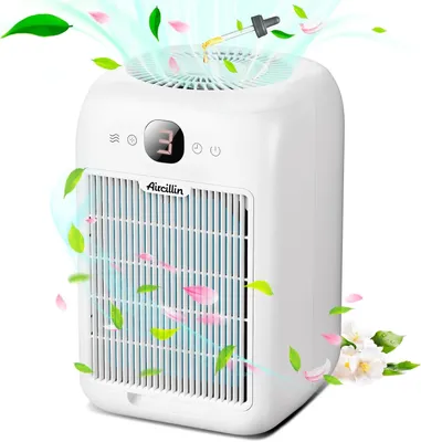 Produktbild von Aircillin Luftreiniger Allergiker mit Aromatherapie, HEPA Luftfilter gegen Schimmel Staub Pollen Tierhaare, Doppelseitiger Lufteinlass zu 99,97% Entfernung bis 0,1 Mikrometer, 25dB, Timer