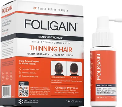 Produktbild von Foligain Haarwuchsbehandlung für Männer, 59 ml, 10% Trioxidil, Minoxidil, fördert schnelles, gesundes Haarwachstum.