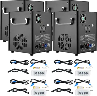 Image de SucceBuy Cold Spark Machine à feux d'artifice x4, 500 W, 2-4 m pour scène, DJ, mariage, fêtes-événements