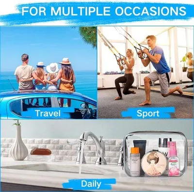 Produktbild von Famanu Kosmetiktasche 3 Stück - Transparent