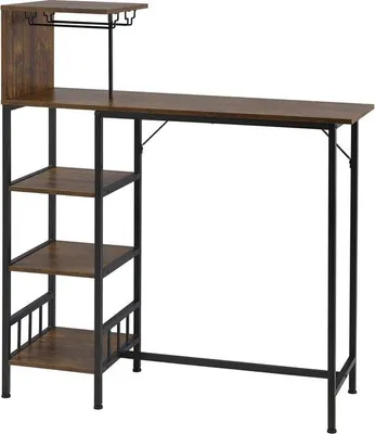 Immagine prodotto di Tavolo da cucina vintage in legno e acciaio - 108,5 x 40 x 125,5 cm
