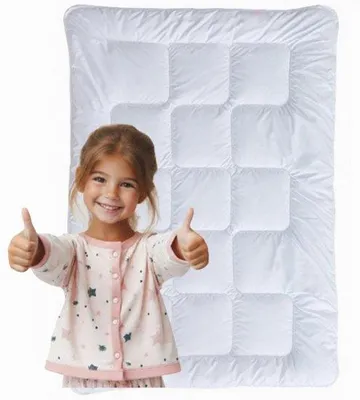 Image de Couverture universelle Unyqoos® Zavelo Ukkie pour bébés, toutes saisons, 120x150 cm – couverture matelassée légère et hypoallergénique, 100% polyester (fibre creuse siliconée), classe de chaleur 2, lavable à 60°C