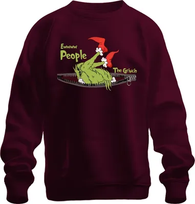 Immagine prodotto di The Grinch Ewww People Christmas Funny Gift Introvert Unisex Felpa Pullover, Borgogna, XL