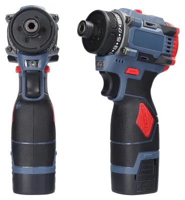 Image de Perceuse-visseuse sans fil - 16,8 V - Sans balais - Batterie lithium-ion - Rechargeable - Kit de réparation
