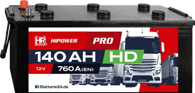 Produktbild von HR HiPower LKW Batterie Pro HD 12V 140Ah